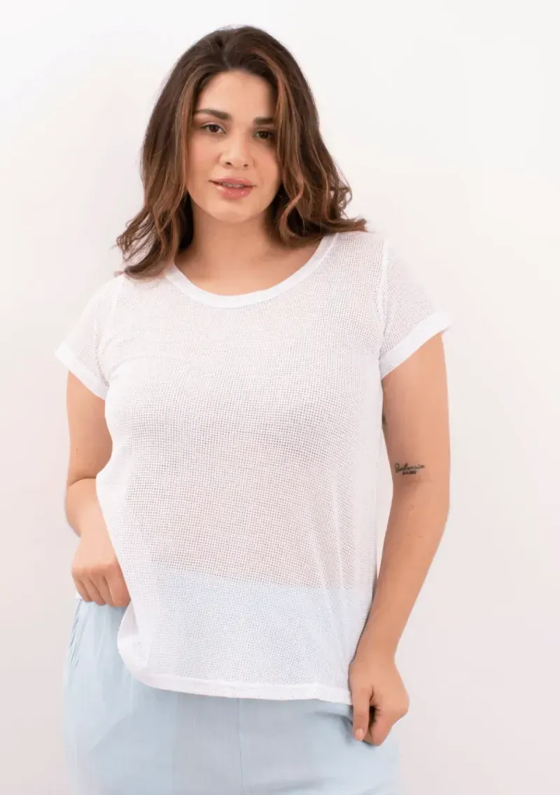 Remera Red algodón - Lena Blanca Talle XXL - Haya Paz