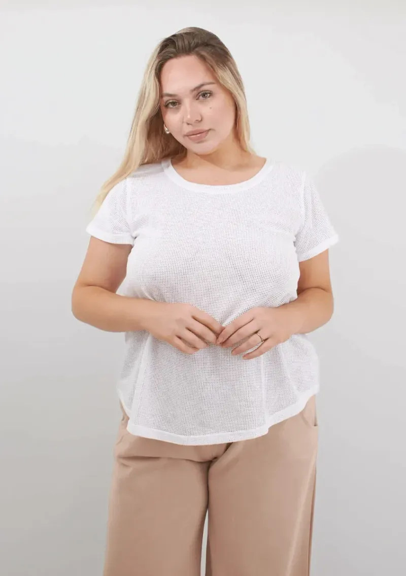 Remera Red algodón - Lena Blanca Talle XXL - Haya Paz
