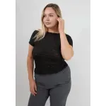Remera Elena - Negro de encaje Talle M - Haya Paz