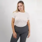 Remera Elena - Blanco de encaje Talle M - Haya Paz