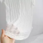 Remera Elena - Blanco de encaje Talle M - Haya Paz