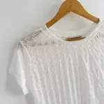 Remera Elena - Blanco de encaje Talle M - Haya Paz