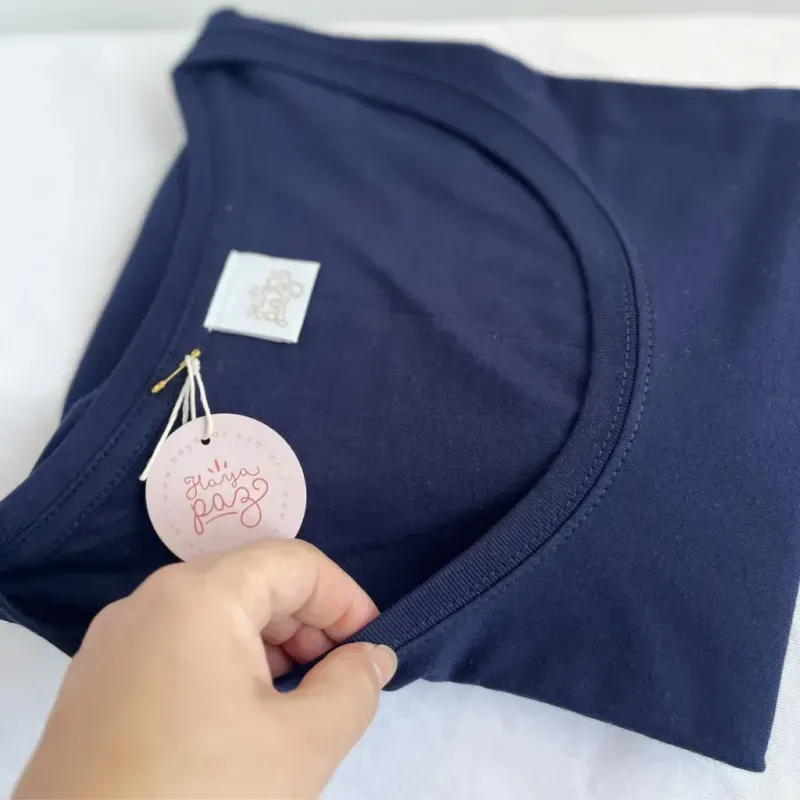 Remera básica - Azul marino Talle L - Haya Paz