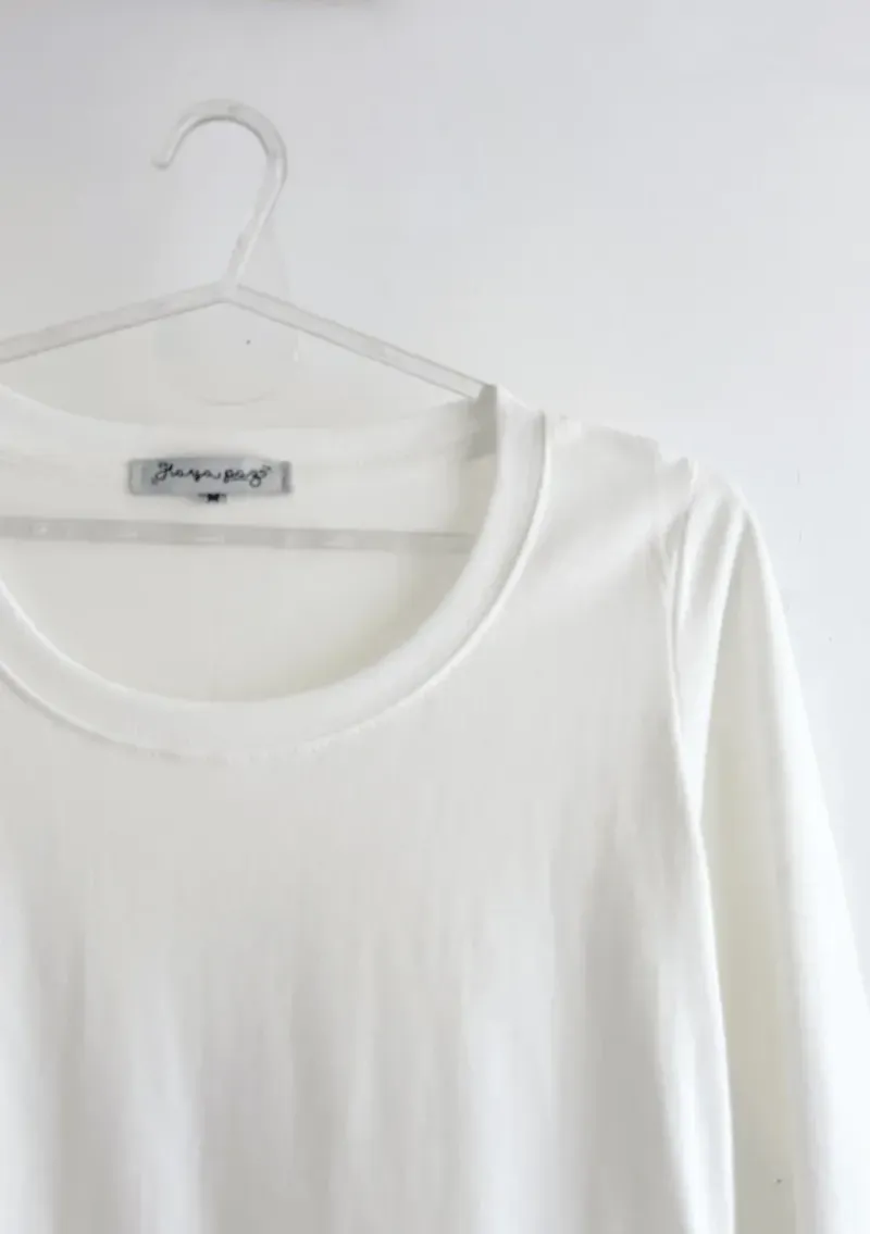 Camiseta de algodón - Crudo Talle S - Haya Paz