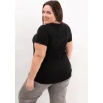 Remera de algodón escote redondo - Flores Dubai Talle L - Haya Paz