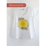 Remera de algodón escote V - Cápsula Arg. Sol Talle L - Haya Paz