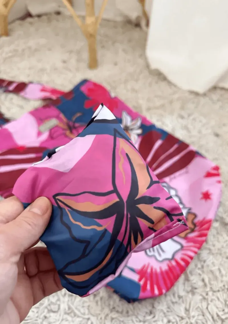 Tote bag - Diseño exclusivo Flores Azul y rosa - Haya Paz