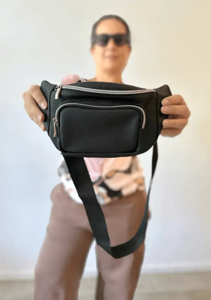 Riñonera PU - Negra Negro - Haya Paz