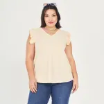 Remera Emma/Vainilla Talle S - Haya Paz