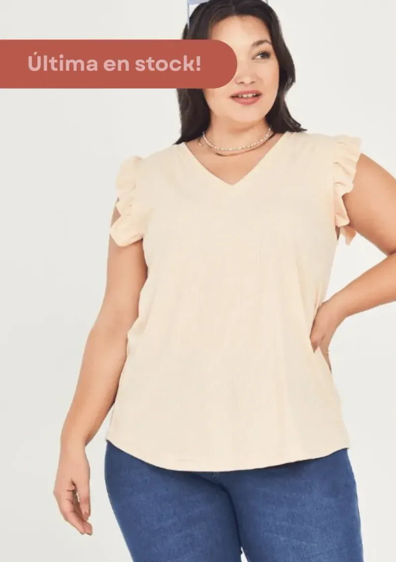 Remera Emma/Vainilla Talle S - Haya Paz