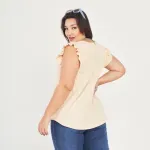 Remera Emma/Vainilla Talle S - Haya Paz