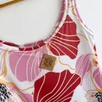 Vestido Nerine estampa excl. flores Rosa - modal soft Talle XXL - Haya Paz