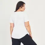 Remera básica manga corta - Blanca Talle L - Haya Paz