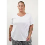 Remera básica manga corta - Blanca Talle L - Haya Paz
