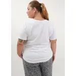 Remera básica manga corta - Blanca Talle L - Haya Paz