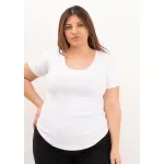 Remera básica manga corta - Blanca Talle L - Haya Paz