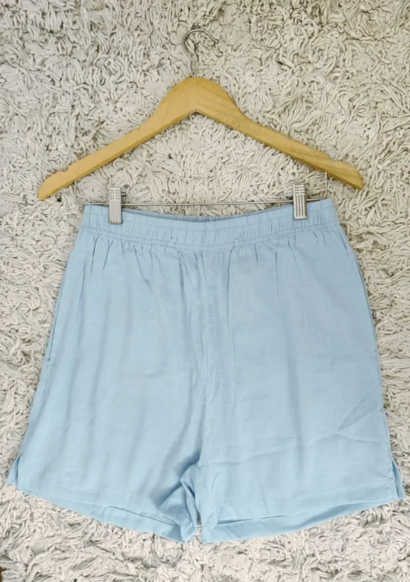 Short de lino - Celeste Talle M - Haya Paz