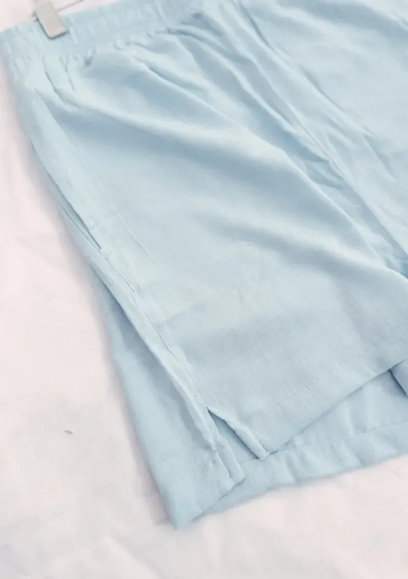 Short de lino - Celeste Talle XL - Haya Paz