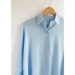 Camisa de lino - Celeste Talle L - Haya Paz