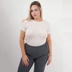 Remera de encaje + musculosa- Elena Blanco Talle L - Haya Paz