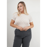 Remera de encaje + musculosa- Elena Blanco Talle L - Haya Paz
