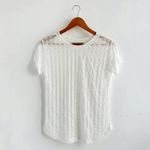 Remera de encaje + musculosa- Elena Blanco Talle L - Haya Paz