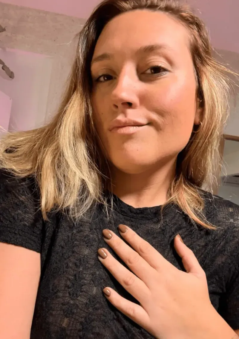 Remera de encaje + musculosa- Elena negro Talle M - Haya Paz