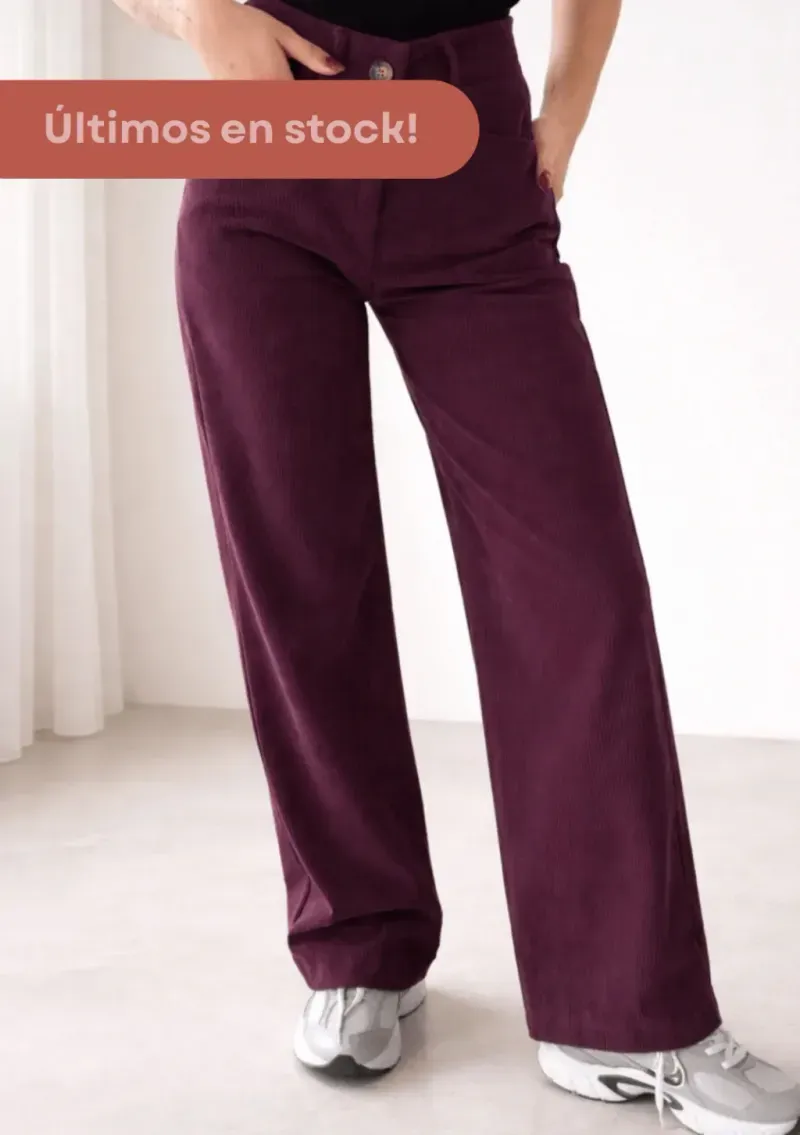 Pantalón de corderoy - Borgoña Talle L - Haya Paz