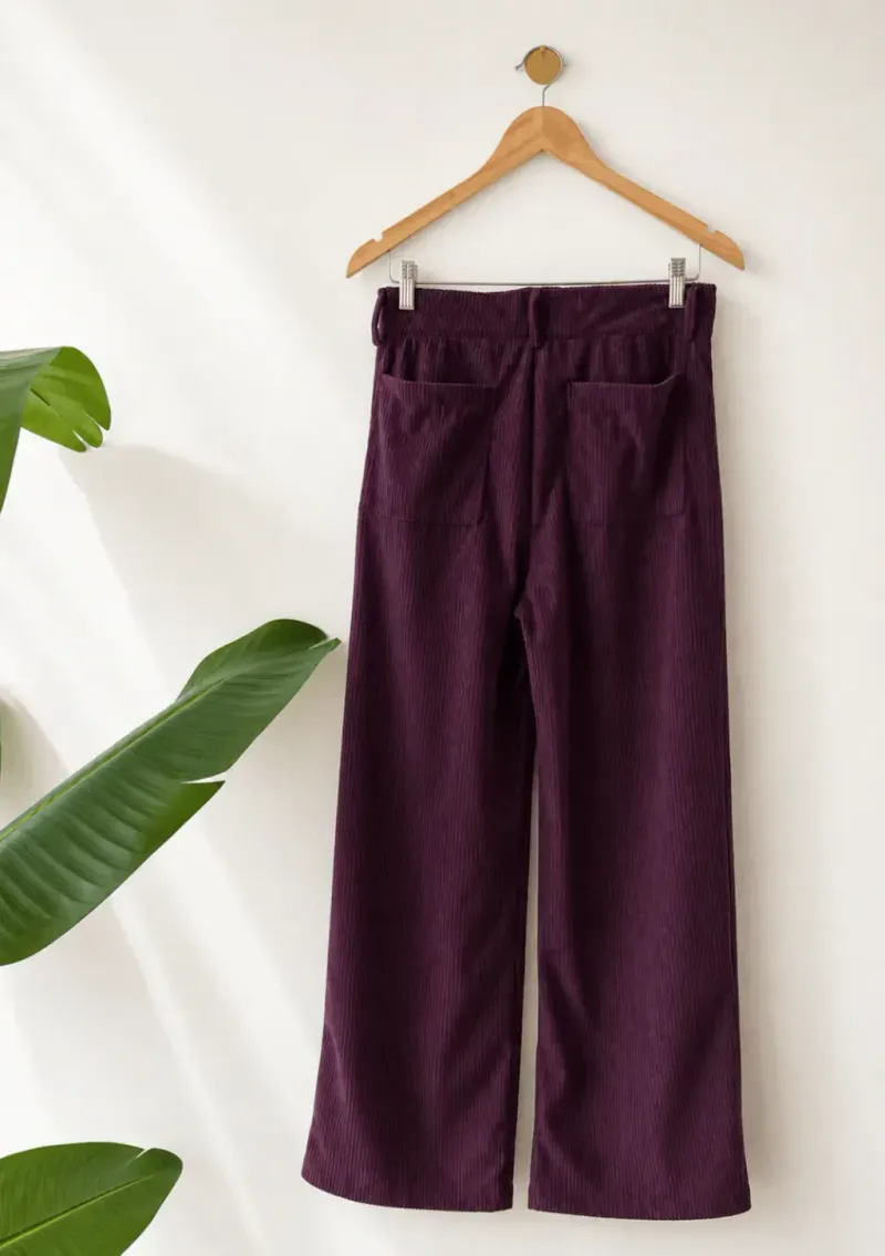 Pantalón de corderoy - Borgoña Talle L - Haya Paz