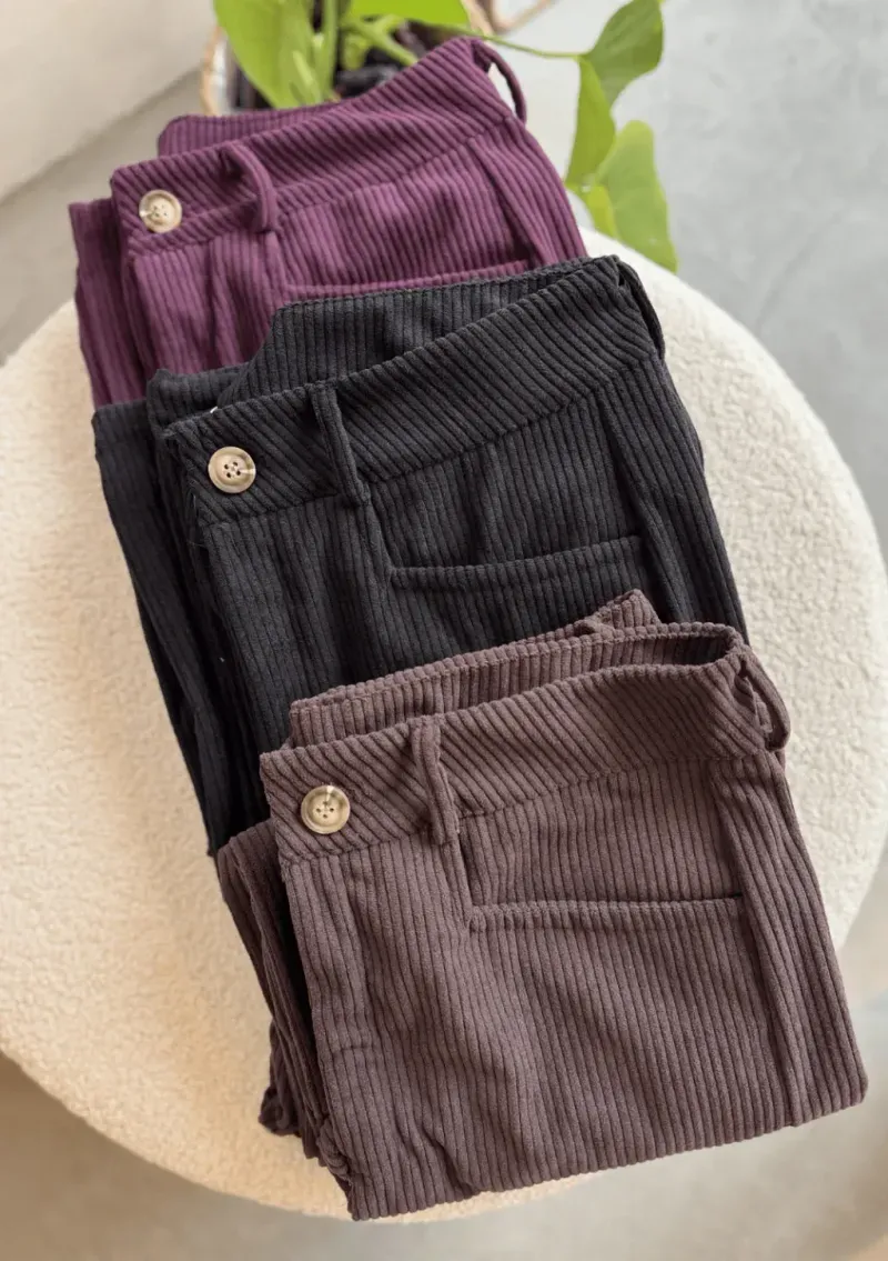 Pantalón de corderoy - Borgoña Talle L - Haya Paz