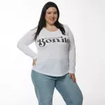 Remera Eugenia manga larga - Frase bonito Talle XXL - Haya Paz