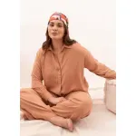 Camisa de lino - Tostado Talle M - Haya Paz