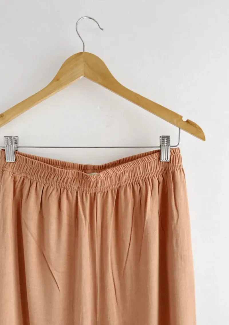 Pantalón de lino - Bruna Tostado Talle XXL - Haya Paz