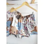 Short de rústico - Elsa con estampa excl. Flores Celeste Talle M - Haya Paz