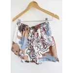 Short de rústico - Elsa con estampa excl. Flores Celeste Talle M - Haya Paz