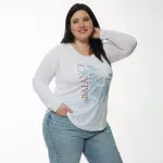 Remera Eugenia manga larga - Balance celeste Talle M - Haya Paz