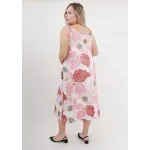Vestido Nerine estampa excl. flores Rosa - modal soft Talle XL - Haya Paz