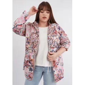 Piloto Alicia de cire - Estampa flores + leo Talle XXL - Haya Paz
