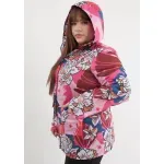 Piloto Alicia de cire - Estampa flores azul y rosa Talle 3XL - Haya Paz