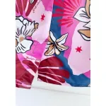 Piloto Alicia de cire - Estampa flores azul y rosa Talle 3XL - Haya Paz