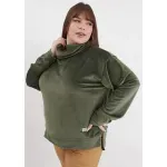 Buzo Sara de plush - Verde militar Talle XL - Haya Paz