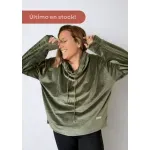 Buzo Sara de plush - Verde militar Talle XL - Haya Paz