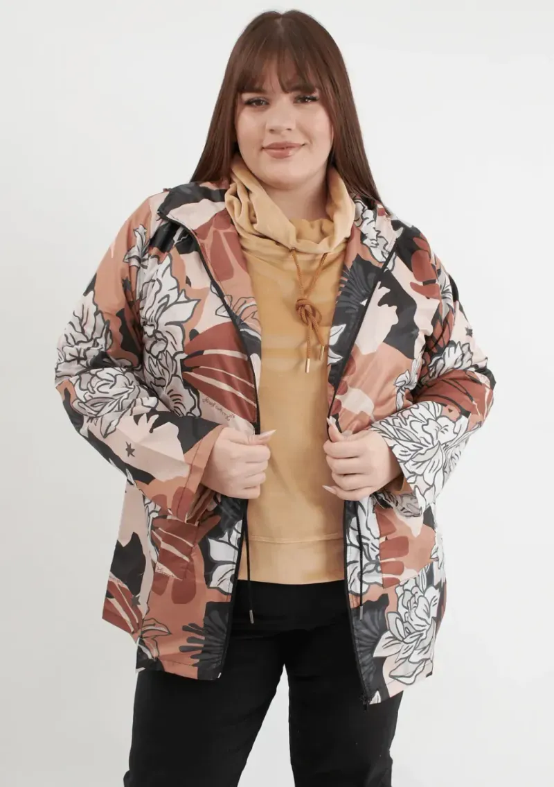 Piloto Alicia de cire - Estampa neutros Talle XL - Haya Paz