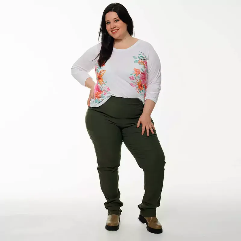 Pantalón Cami - Verde militar Talle L - Haya Paz