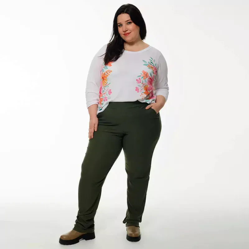 Pantalón Cami - Verde militar Talle L - Haya Paz
