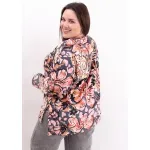 Buzo Cala de plush bifaz - Cala flores gris Talle M - Haya Paz