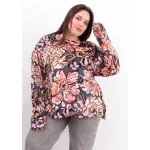 Buzo Cala de plush bifaz - Cala flores gris Talle M - Haya Paz