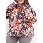 Buzo Cala de plush bifaz - Cala flores gris Talle M - Haya Paz
