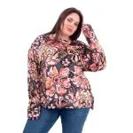 Buzo Cala de plush bifaz - Cala flores gris Talle M - Haya Paz