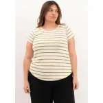 Remera de algodón rayada - Lena verde Talle M - Haya Paz